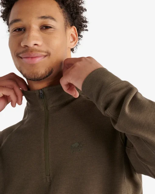 Active Grid Half Zip Stein