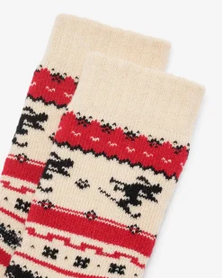 Adult Sayward Fair Isle Slipper Sock