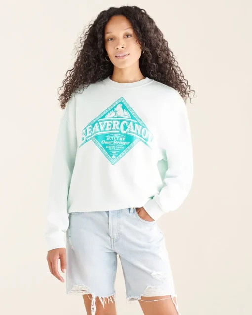 Beaver Canoe Relaxed Crew Sweatshirt
