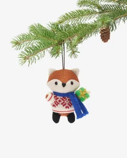 Fair Isle Fox Ornament
