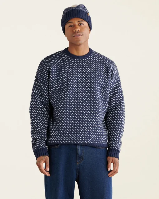 Falling Snow Oversized Crew