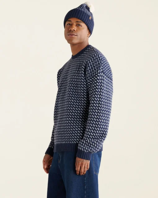 Falling Snow Oversized Crew