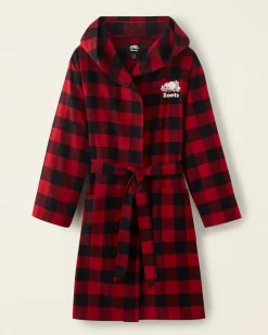 Gender Free Park Plaid Hooded Robe