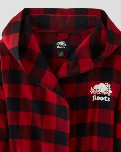 Gender Free Park Plaid Hooded Robe