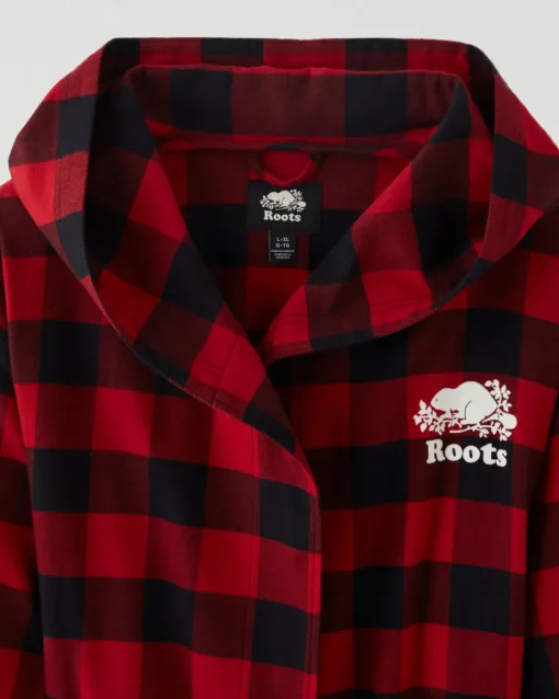 Gender Free Park Plaid Hooded Robe