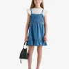 Girls Chambray Tiered Dress
