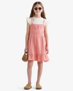 Girls Crinkle Tiered Dress