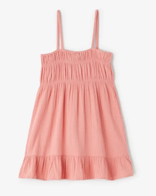 Girls Crinkle Tiered Dress