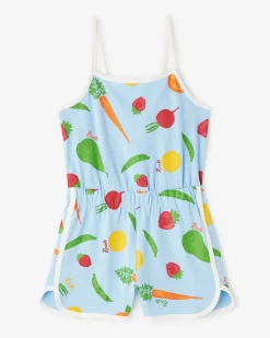 Girls Garden Print Romper