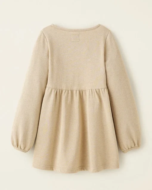 Girls Gold Sparkle Dress