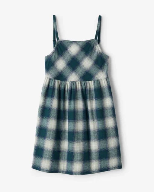 Girls Plaid Slip Dress