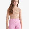 Girls Space Dye Mock Neck Top