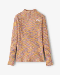 Girls Space Dye Mock Neck Top
