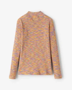 Girls Space Dye Mock Neck Top