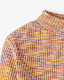 Girls Space Dye Mock Neck Top
