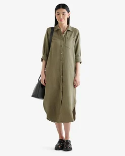 Isla Cotton Gauze Shirt Dress