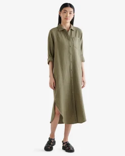 Isla Cotton Gauze Shirt Dress