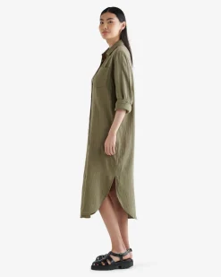 Isla Cotton Gauze Shirt Dress