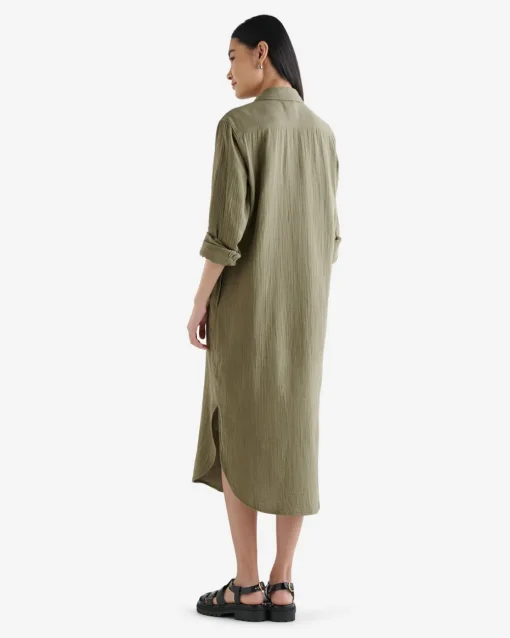 Isla Cotton Gauze Shirt Dress