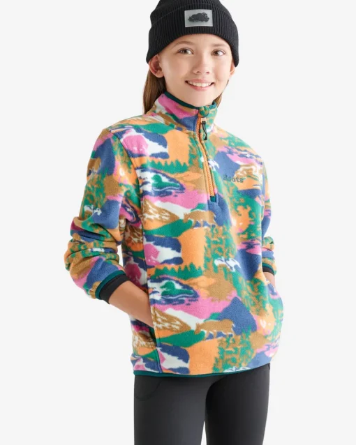Kids Microfleece Half Zip Stein