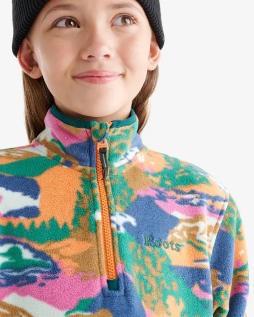 Kids Microfleece Half Zip Stein