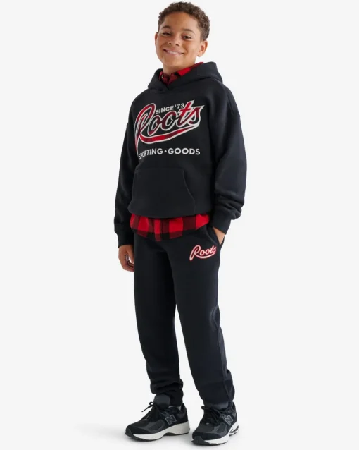 Kids Plaid Applique Hoodie