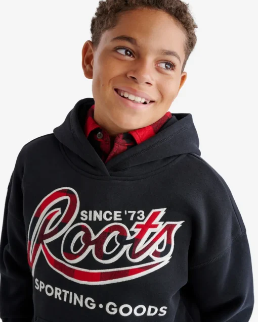 Kids Plaid Applique Hoodie