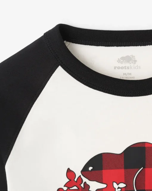 Kids Plaid Baseball T-Shirt