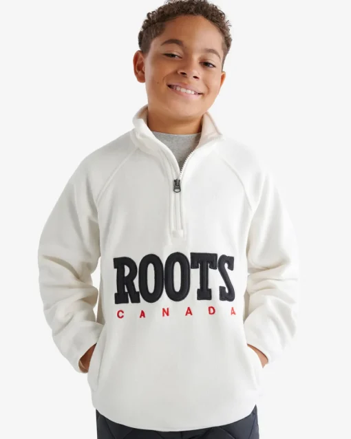 Kids Retro Microfleece Half Zip Stein