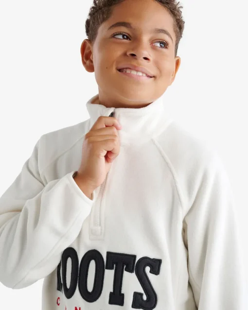 Kids Retro Microfleece Half Zip Stein