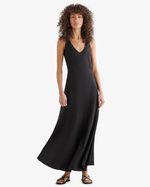 Linen V-Neck Dress
