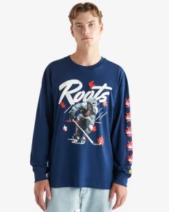 Mens Super Hockey Long Sleeve T-Shirt
