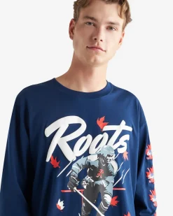 Mens Super Hockey Long Sleeve T-Shirt