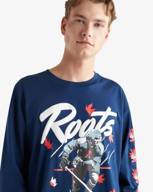 Mens Super Hockey Long Sleeve T-Shirt