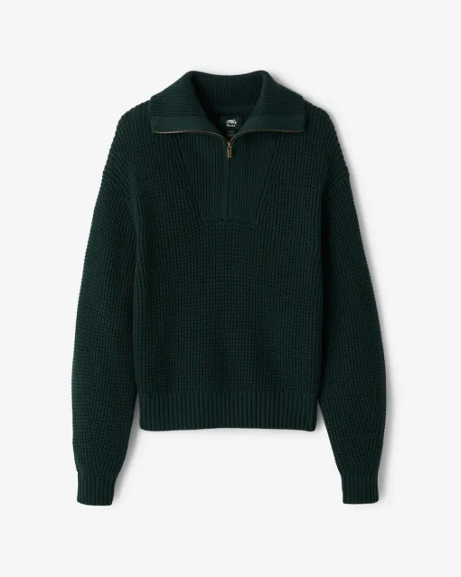 Niagara Waffle Half Zip Sweater