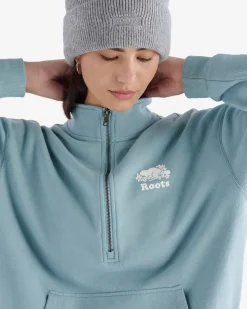 Organic Cooper Relaxed Half Zip Sweatshirt