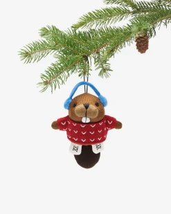 Skating Beaver Ornament
