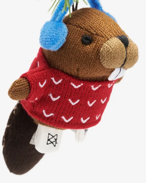 Skating Beaver Ornament
