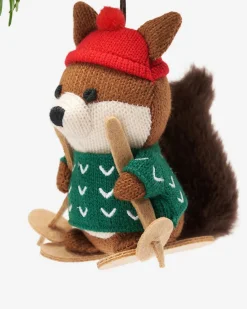 Skiing Squirrel Ornament