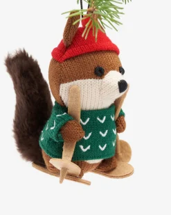 Skiing Squirrel Ornament