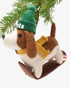 Sledding Beagle Ornament