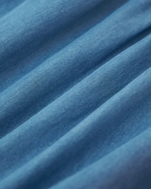 Toddler Girls Chambray Ruffle Dress
