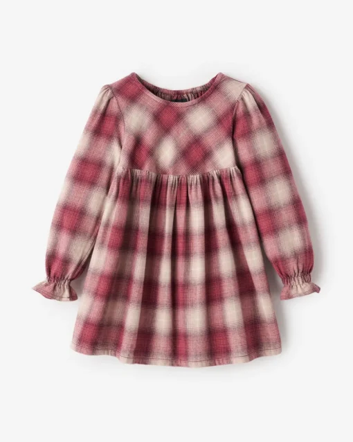 Toddler Girls Plaid Babydoll Dress