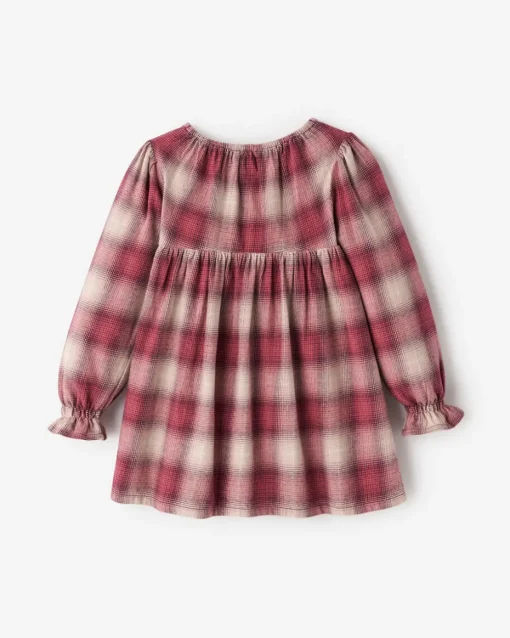 Toddler Girls Plaid Babydoll Dress