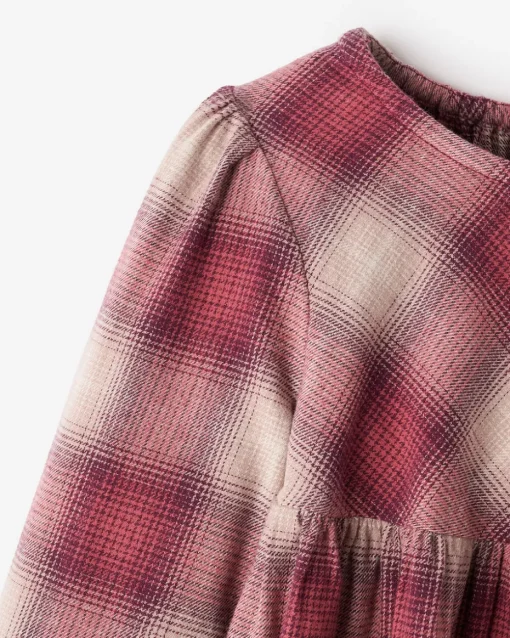 Toddler Girls Plaid Babydoll Dress