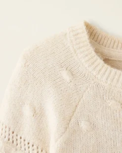 Toddler Girls Pom Pom Sweater Dress