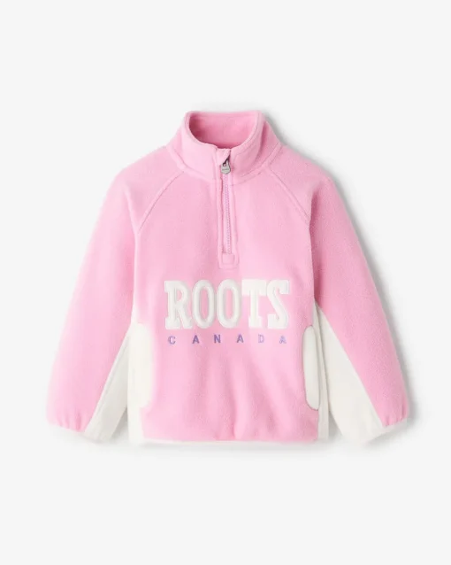 Toddler Retro Microfleece Half Zip Stein