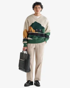 True Nature Of Sport Mountain V-Neck Sweater