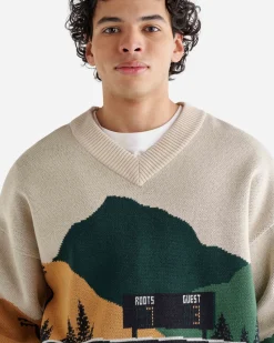 True Nature Of Sport Mountain V-Neck Sweater