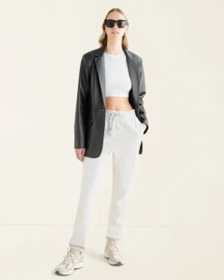 Womens Leather Blazer